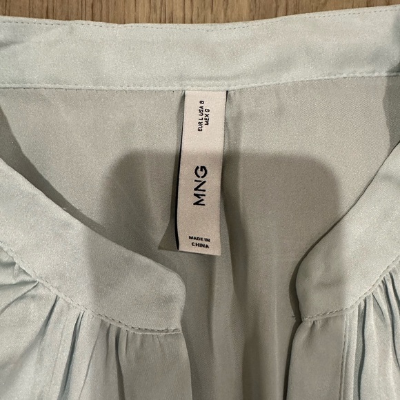 Mango light blue satin blouse - Picture 2 of 3